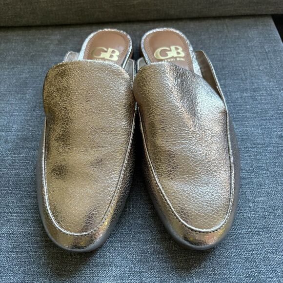 Gianni Bini Shoes - Giani Bini Gold Pebbled Leather Flat Fancy Party Classic Work Fun Shoe Women 5.5